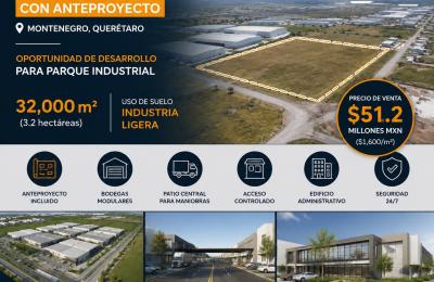 Terreno industrial de 3.2 hectáreas en Montenegro